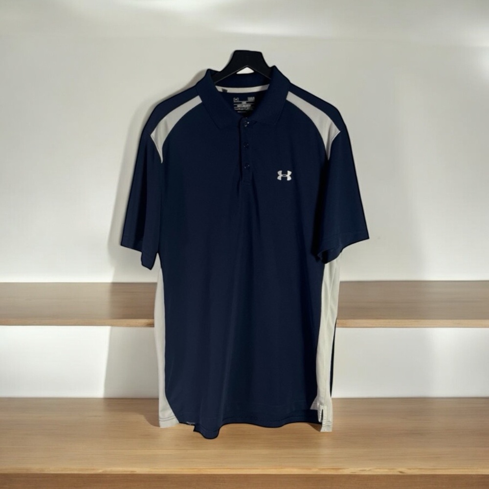 UNDER ARMOUR MEN’S LARGE HEATGEAR PERFORMANCE POLO SHIRT